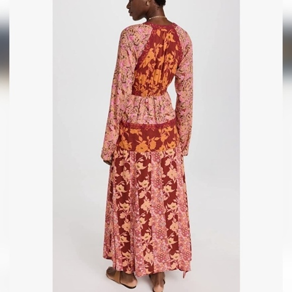 Free People Floral Maxi Dress - Red and Pink - Picture 3 of 11